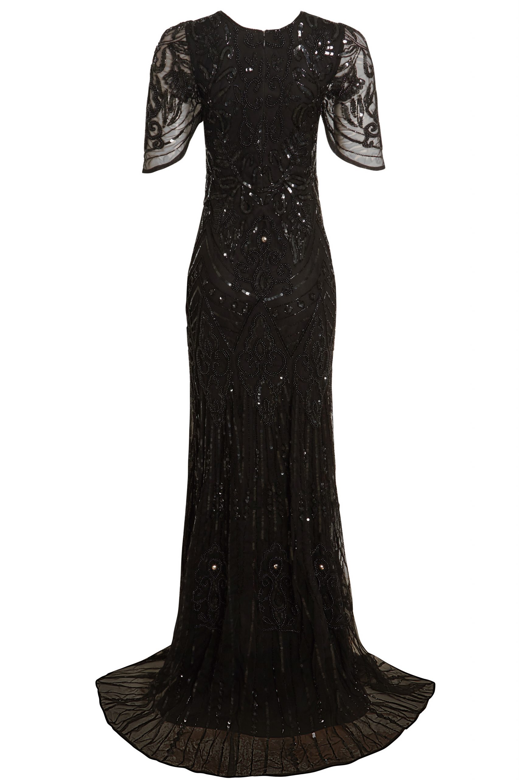 Priscilla - Black Embellished 1920's Gatsby Wedding Gown | Jywal London