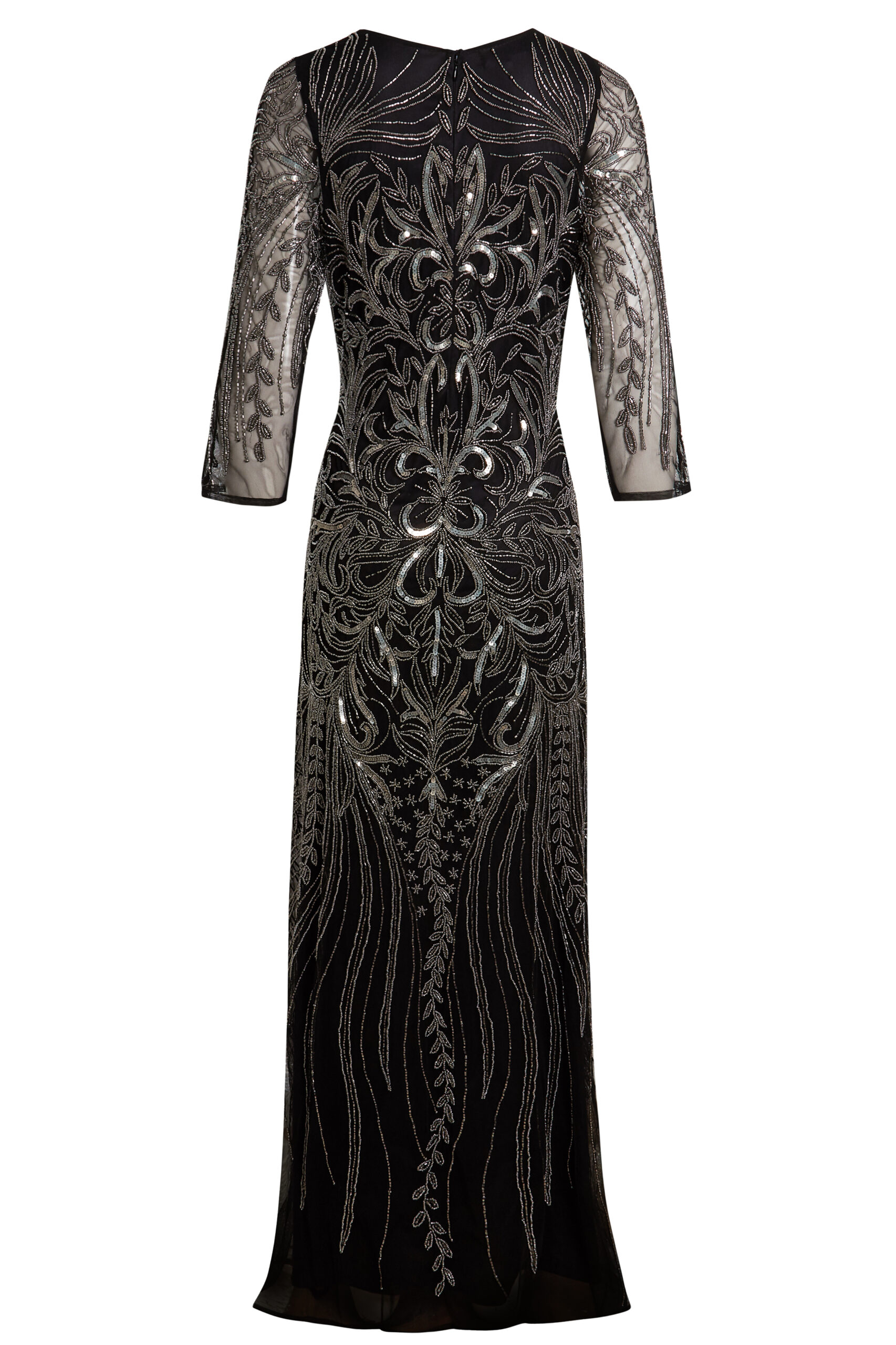 Tessy - Embellished Modest 1920s Black Maxi Dress | Jywal London